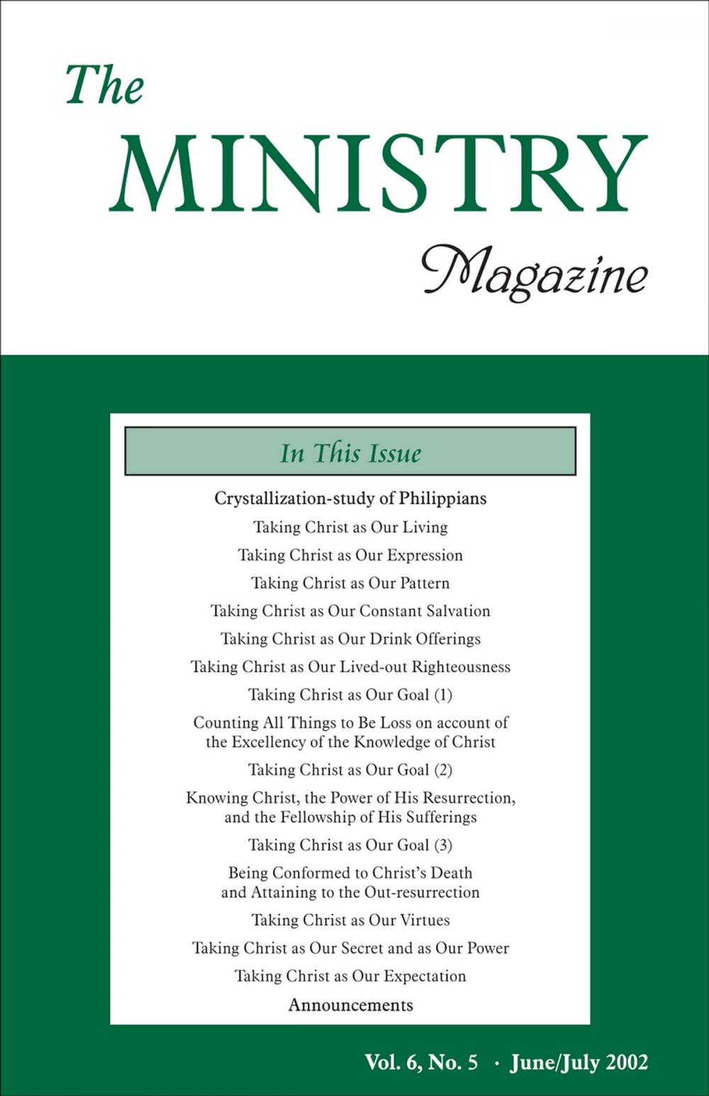 Big bigCover of The Ministry of the Word, Vol. 06, No. 05
