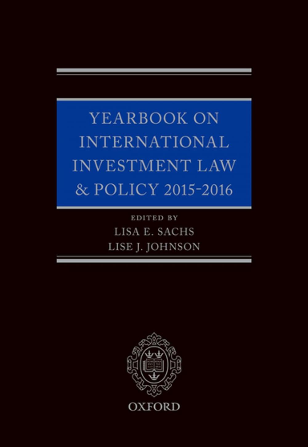 Big bigCover of Yearbook on International Investment Law & Policy 2015-2016