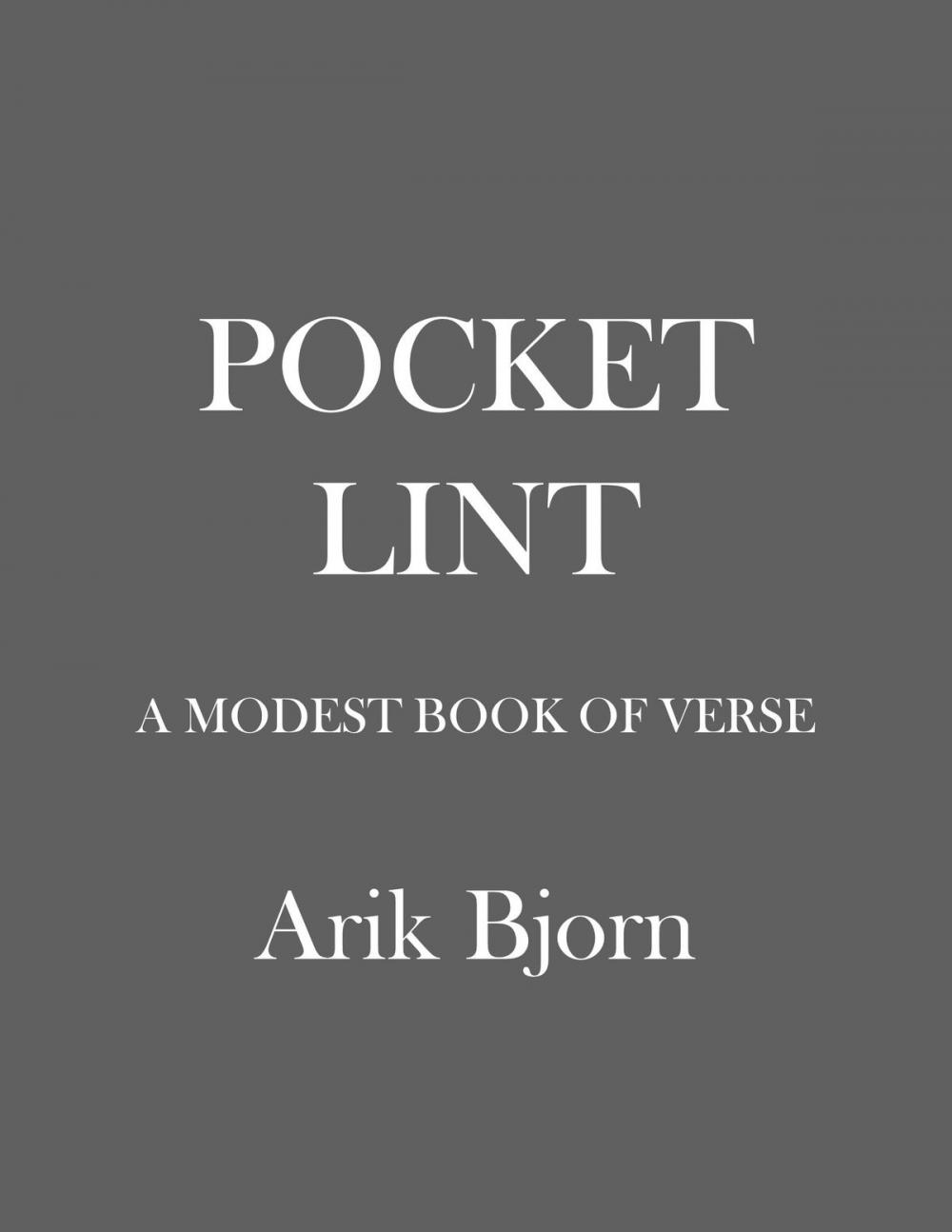 Big bigCover of Pocket Lint: a Modest Book of Verse