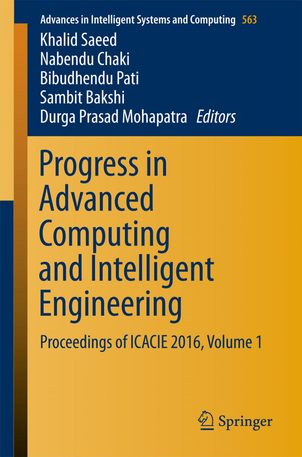 Big bigCover of Progress in Advanced Computing and Intelligent Engineering