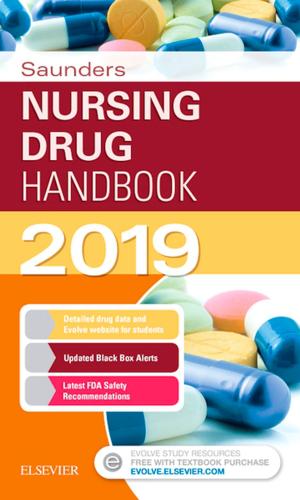 Book cover of Saunders Nursing Drug Handbook 2019 E-Book