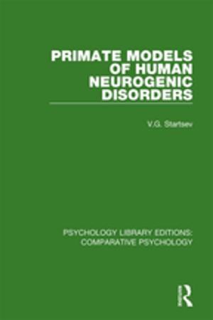 Cover of the book Primate Models of Human Neurogenic Disorders by Stathis Psillos