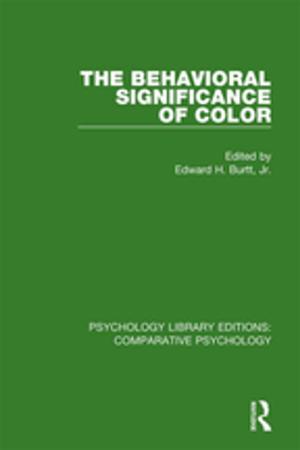 Cover of the book The Behavioral Significance of Color by Peter Jupp