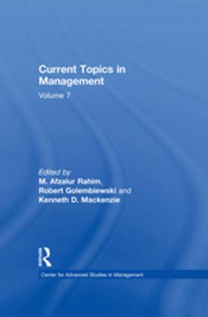 Cover of the book Current Topics in Management by Youngjun Kim