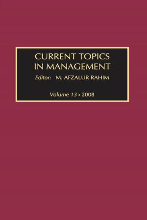 Cover of the book Current Topics in Management by Carole K. Fink