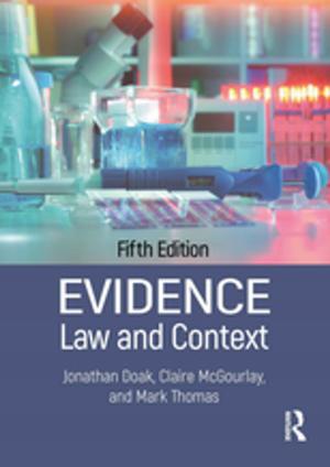 Book cover of Evidence: Law and Context