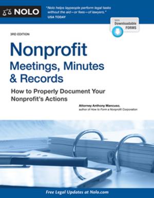 Cover of the book Nonprofit Meetings, Minutes & Records by Marcia Stewart, Ralph Warner, Janet Portman