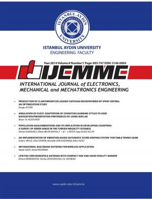 Cover of the book International Journal of Electronics, Mechanical and Mechatronics Engineering by Mustafa Aydin, Reşat  M. Başar