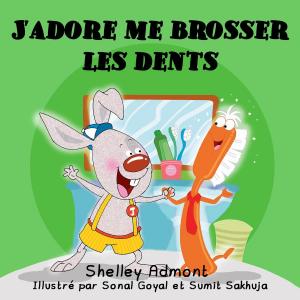 Book cover of J’adore me brosser les dents (French Children's book - I Love to Brush My Teeth)