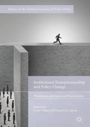 Cover of the book Institutional Entrepreneurship and Policy Change by Konstantinos G. Papadopoulos