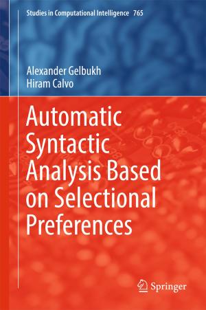 Book cover of Automatic Syntactic Analysis Based on Selectional Preferences