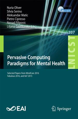Cover of the book Pervasive Computing Paradigms for Mental Health by Iasson Karafyllis, Miroslav Krstic