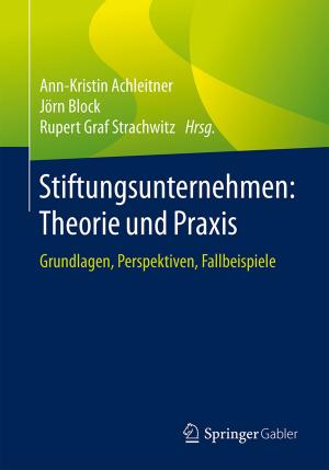 Cover of the book Stiftungsunternehmen: Theorie und Praxis by 