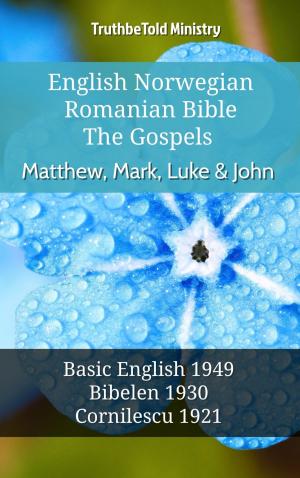 Cover of the book English Norwegian Romanian Bible - The Gospels - Matthew, Mark, Luke & John by TruthBeTold Ministry, Noah Webster