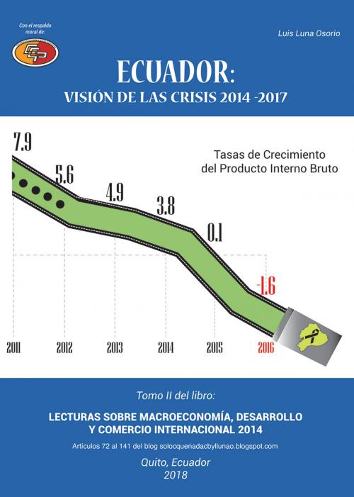 Cover of the book ECUADOR VISIÓN DE LAS CRISIS 2014-2017 by Luis Luna Osorio, Editorial Ecuador