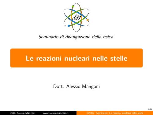Cover of the book Le reazioni nucleari nelle stelle by Alessio Mangoni, Alessio Mangoni