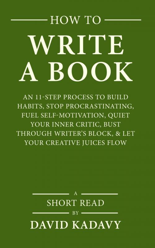 Cover of the book How to Write a Book by David Kadavy, Kadavy, Inc.