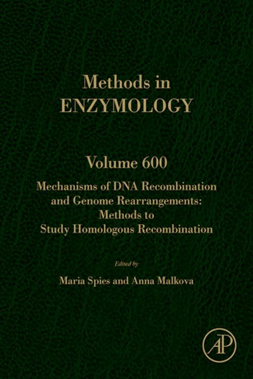 Cover of the book Mechanisms of DNA Recombination and Genome Rearrangements: Methods to Study Homologous Recombination by Maria Spies, Anna Malkova, Elsevier Science