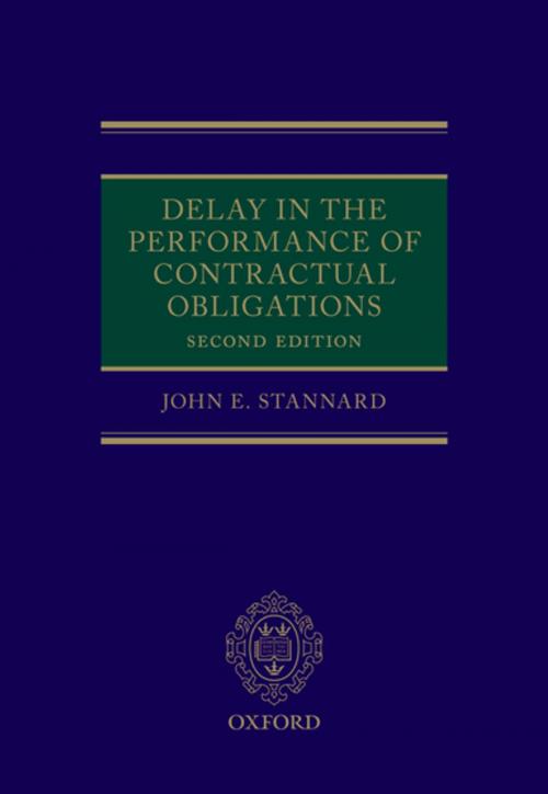 Cover of the book Delay in the Performance of Contractual Obligations by John Stannard, OUP Oxford