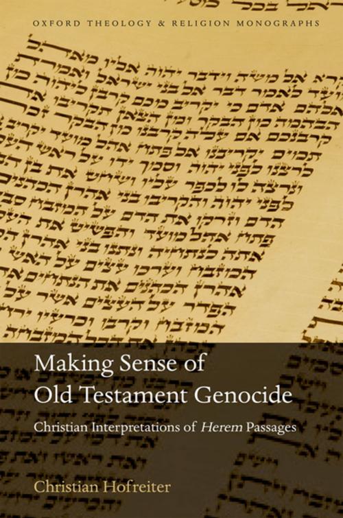 Cover of the book Making Sense of Old Testament Genocide by Christian Hofreiter, OUP Oxford