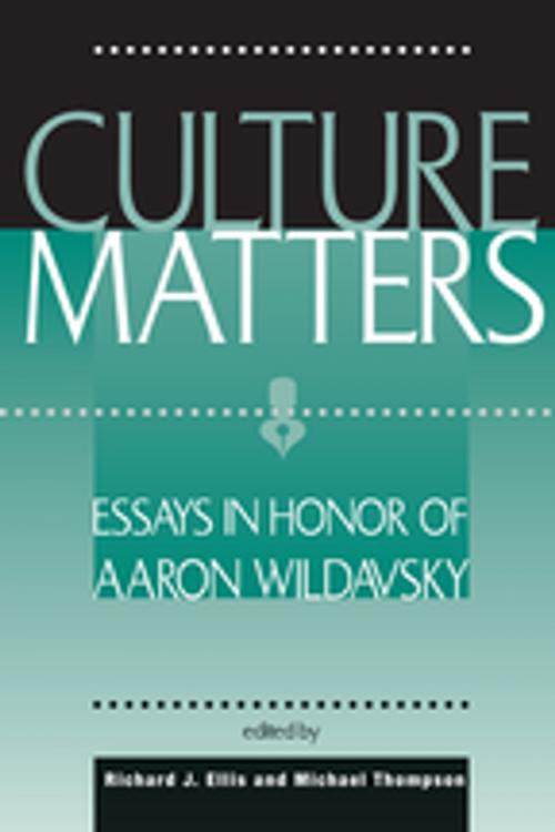Cover of the book Culture Matters by Richard J Ellis, Taylor and Francis