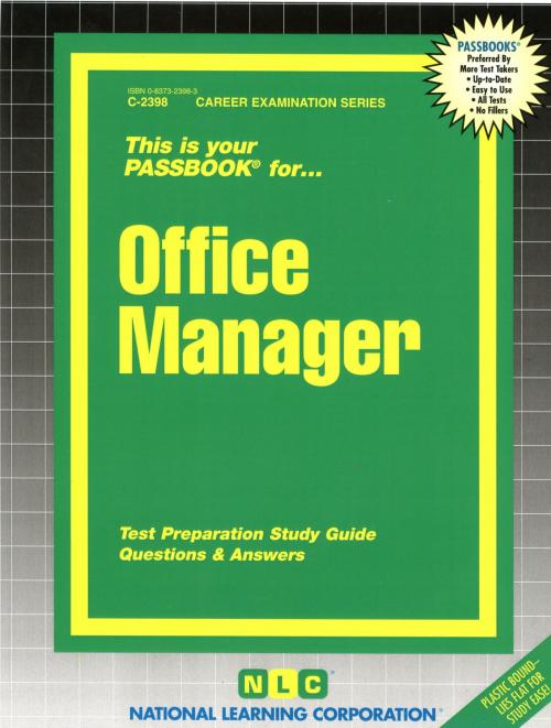 Cover of the book Office Manager by National Learning Corporation, National Learning Corporation