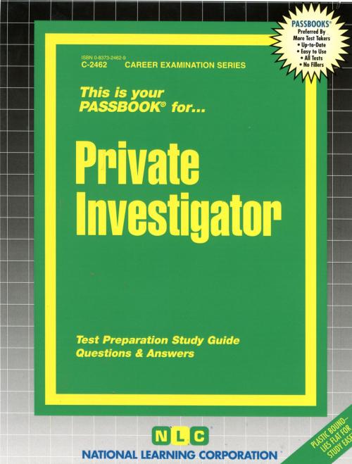 Cover of the book Private Investigator by National Learning Corporation, National Learning Corporation