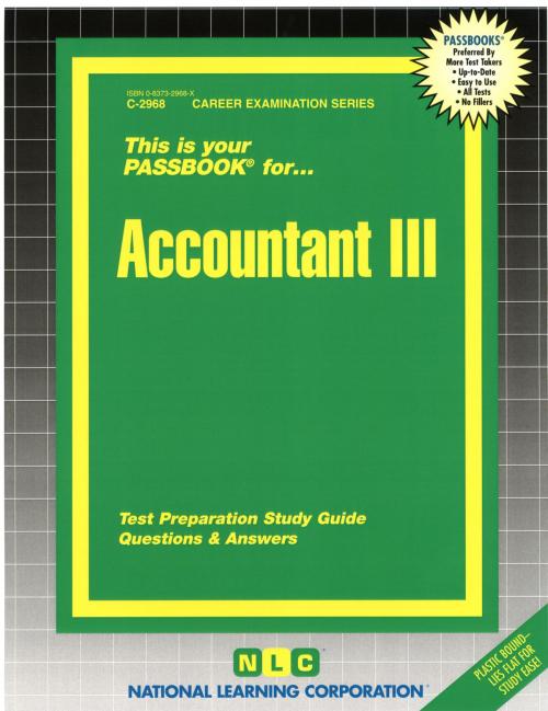 Cover of the book Accountant III by National Learning Corporation, National Learning Corporation