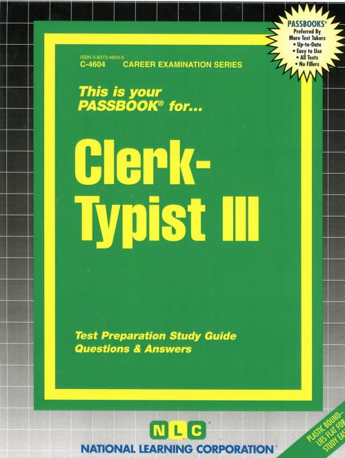 Cover of the book Clerk-Typist III by National Learning Corporation, National Learning Corporation