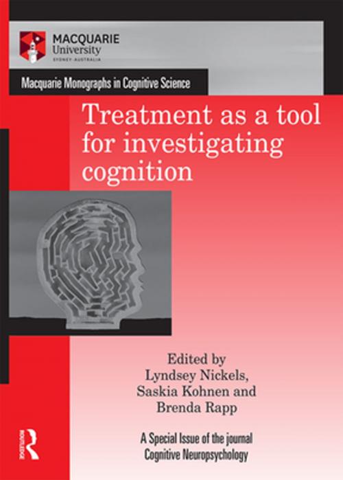 Cover of the book Treatment as a tool for investigating cognition by , Taylor and Francis