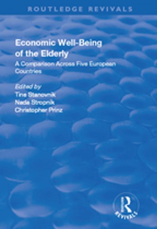 Cover of the book Economic Well-Being of the Elderly by Nada Stropnik, Taylor and Francis