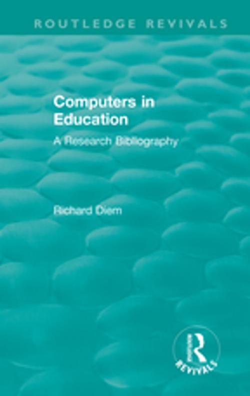 Cover of the book Computers in Education (1988) by Richard Diem, Taylor and Francis