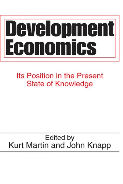 Cover of the book Development Economics by John Knapp, Taylor and Francis