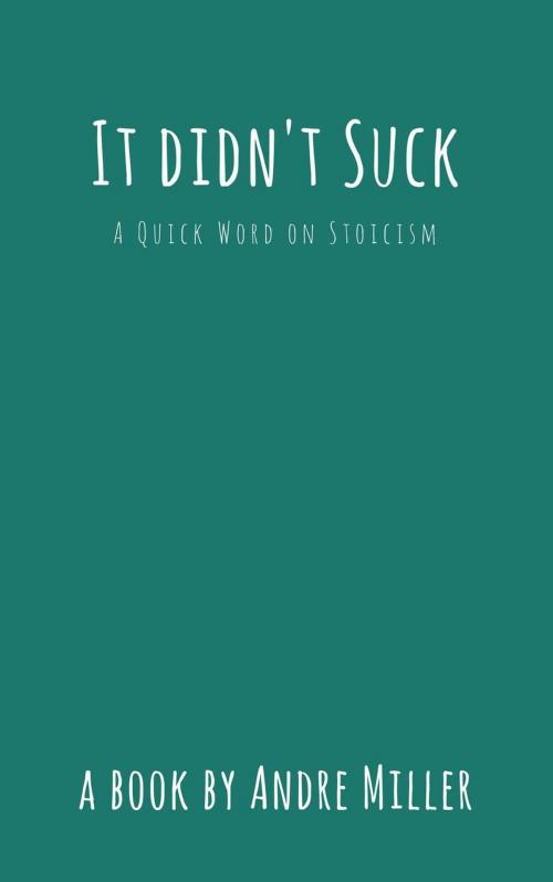 Cover of the book It Didn't Suck: A Quick Word of Stoicism by Andre Miller, Andre Miller
