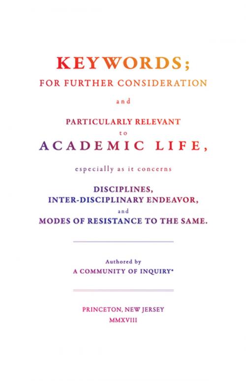 Cover of the book Keywords; by A Community of Inquiry, Princeton University Press