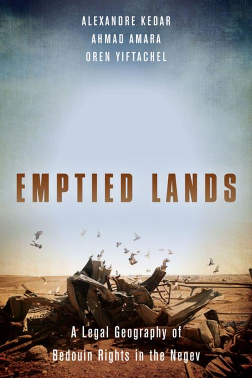 Cover of the book Emptied Lands by Alexandre Kedar, Ahmad Amara, Oren Yiftachel, Stanford University Press
