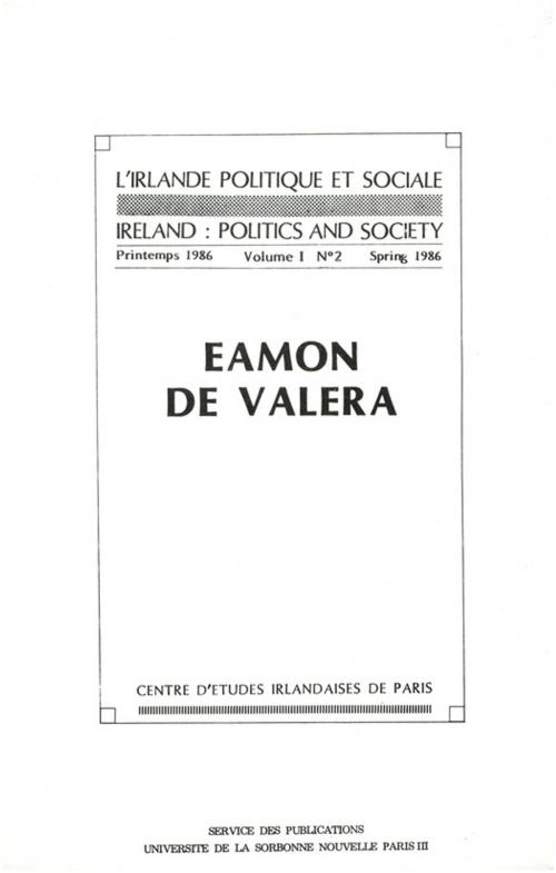Cover of the book Eamon de Valera by Collectif, Presses Sorbonne Nouvelle via OpenEdition