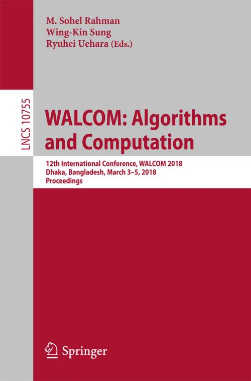 Cover of the book WALCOM: Algorithms and Computation by , Springer International Publishing