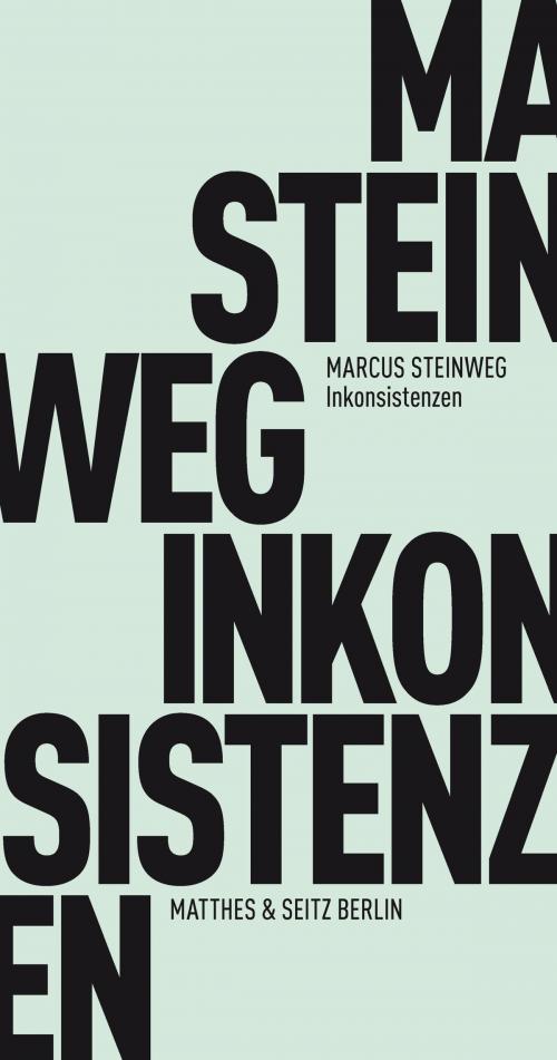Cover of the book Inkonsistenzen by Marcus Steinweg, Matthes & Seitz Berlin Verlag