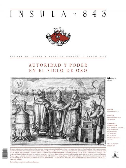 Cover of the book Autoridad y poder en el Siglo de Oro (Ínsula n° 843, marzo de 2017) by AA. VV., Grupo Planeta