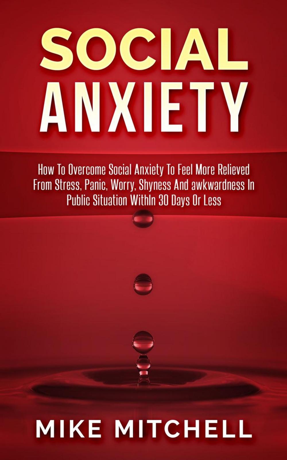 Big bigCover of Social Anxiety How To Overcome Social Anxiety To Feel More Relieved From Stress, Panic, Worry, Shyness And awkwardness In Public Situation WithIn 30 Days Or Less