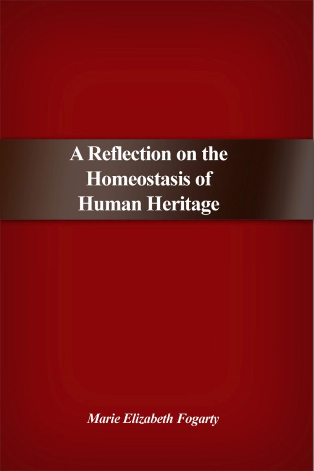 Big bigCover of A Reflection on the Homeostasis of Human Heritage