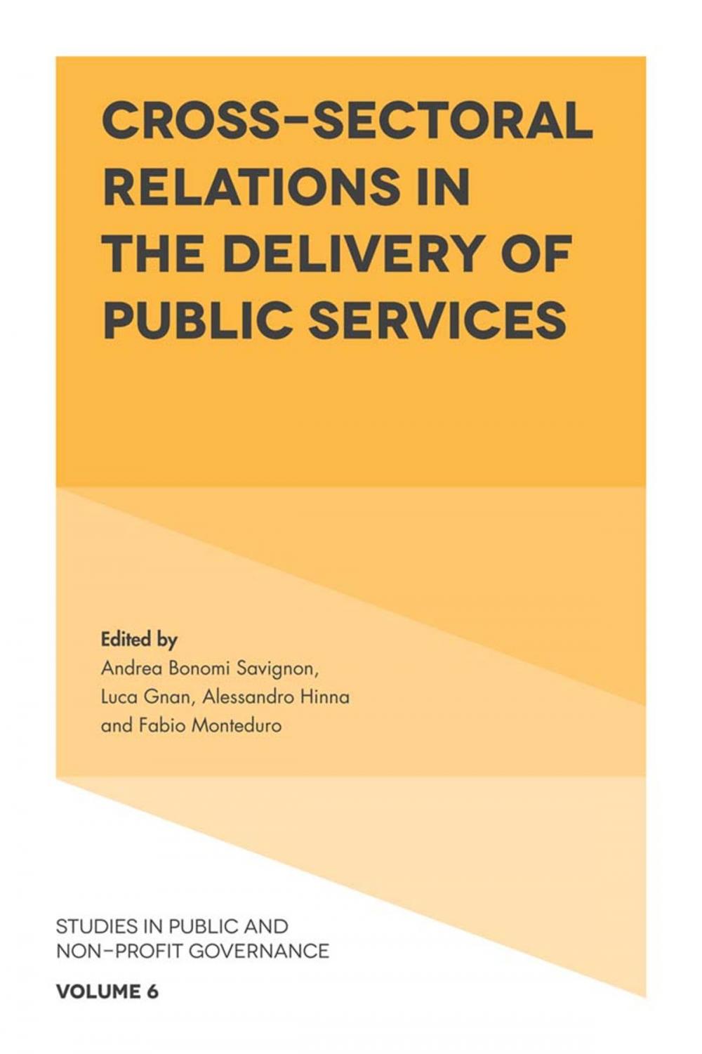 Big bigCover of Cross-Sectoral Relations in the Delivery of Public Services