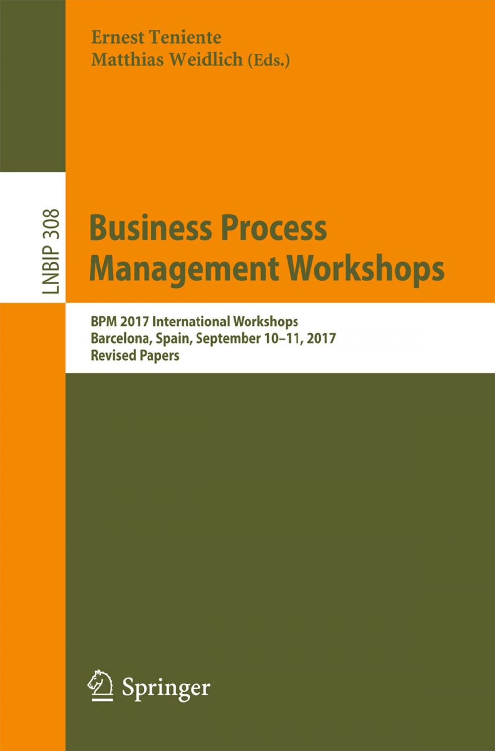 Big bigCover of Business Process Management Workshops