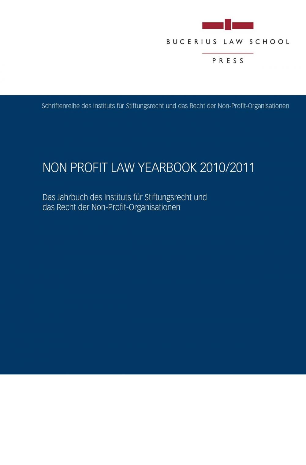 Big bigCover of Non Profit Law Yearbook 2010/2011