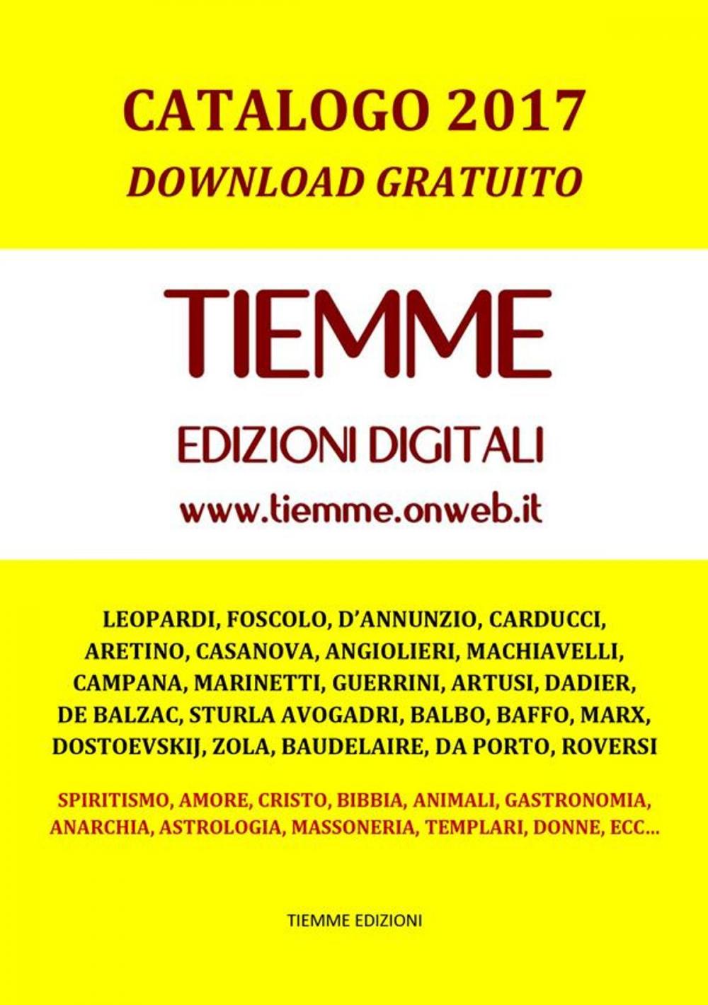 Big bigCover of Tiemme Edizioni Digitali. Catalogo 2017