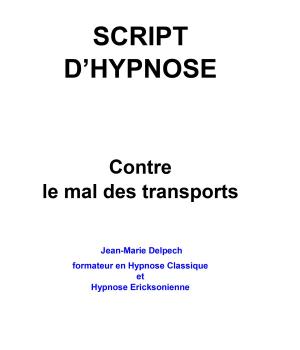 Cover of the book Script contre le mal des transports by Jean-Marie Delpech-Thomas