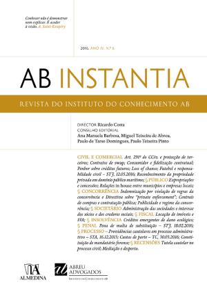 Cover of the book AB Instantia - 2016, Ano IV, n.º 6, Anual by Patrícia Cordeiro da Costa
