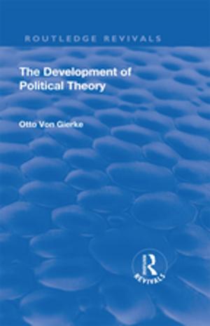 Book cover of Revival: The Development of Political Theory (1939)