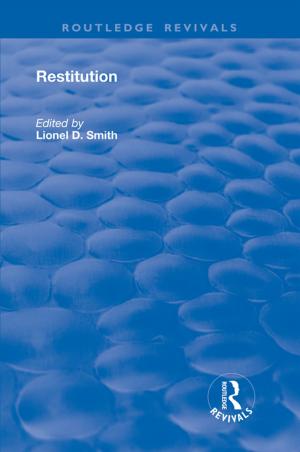 Cover of the book Restitution by John Sudbery, Andrew Whittaker